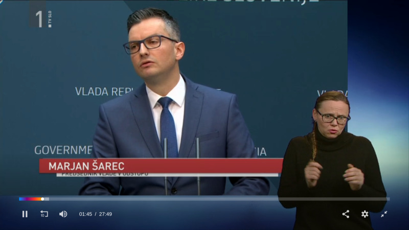 TV Dnevnik, 27. 1. 2020, Šarec ob odstopu