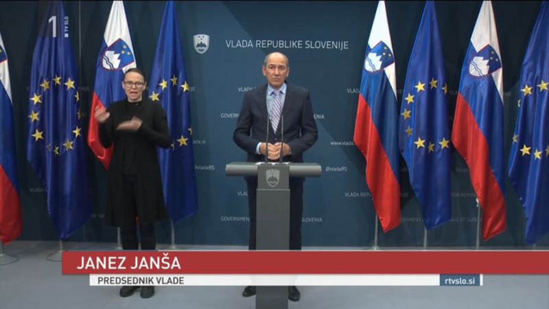 TV Dnevnik, 29. 3. 2020, Janša izjava